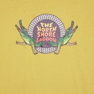 McMenamins North Shore Lagoon Tee Shirt Bright Yellow Alligator Bar Size 2XL